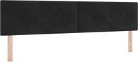 vidaXL - LED Hoofdbord met LED-stripverlichting - Zwart - 200 cm - Fluweel