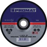 Promat/Tecwerk Disque à tronçonner | Inox | D115x1mm droit | Inox | trou 22,23 mm - 4000841241