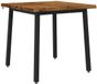 vidaXL Eettafel Massief Acaciahout Naturel en Zwart 60 x 55 x 75 cm
