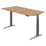 hjh OFFICE PRO XBHM 2E GC | Bureau - 200 x 100 Knoestige Eiken Tafelhoogte I Elektrisch in hoogte verstelbaar