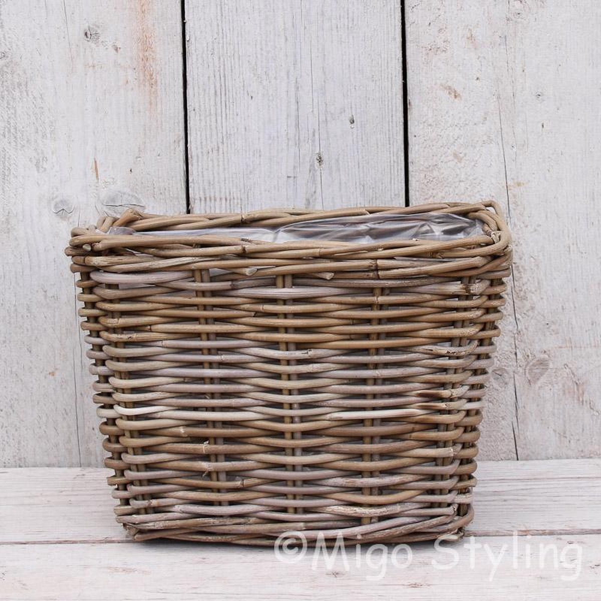 Migo Styling Plantenmanden-Vensterbankmand-Hoog-25cm-Rotan-Riet