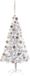 vidaXL Sapin de Noël artificiel avec éclairage et boules de Noël 150 cm PET argent