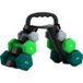Ensemble d'haltères avec support, 3 paires de poids : 2 x 1 kg, 2 x 3 kg, 2 x 5 kg, multicolore