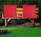 Anna's Collection Buiten of tuin sier kussens - rood - 60 x 60 cm - binnen/buiten - zitkussens tuinbank