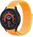 Strap-it Nylon Smartwatch bandje - Lichtgeel - Geschikt voor Samsung Galaxy Watch 5 Pro
