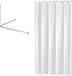 Sealskin Easy Roll Douchegordijnstangset 90x90x90 cm met douchegordijn 180x200 cm - Mat aluminium / Wit