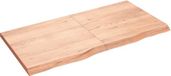 vidaXL - Plan de travail - 120x60x(2-4) - cm - traité - bois - massif - marron clair