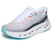 Skechers Max Cushioning Glide Step Sapphire Hands Free Slip-ins Sneakers voor heren, wit, kleurrijk, 41 EU