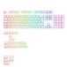 GLORIOUS Aura V2 Keycaps UK Lay-out Wit Toetsen Formaat | 145 Stuks Pudding Profiel, Doubleshot PBT Kunststof, Transparante Legenda, Diepe Akoestiek, Compatibel Met MX Sockets, RGB