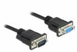 DeLOCK 86599 Seriële Kabel Zwart 10 m RS-232 Sub-D9 Mannelijk/Vrouwelijk