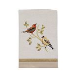 Avanti Linens - Handdoek, zacht en absorberend katoen, natuur badkamer decor (Gilded Birds Collection), ivoor