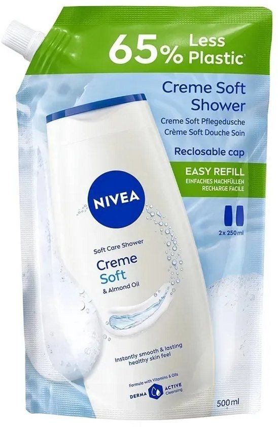 NIVEA Creme Soft & Almond Oil Douchegel Navulling 500ML