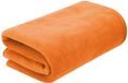 Merkloos Fleece deken Cosy - plaid - oranje - 120x150 cm