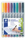 STAEDTLER Lumocolor 315 Non-permanent stiften – 8 kleuren, 1,0 mm