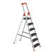 SONGMICS Échelle 6 Marches, Escabeau Pliable, en Alliage d'Aluminium