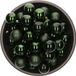 Decoris Kerstballen - 25 stuks - 6 cm - Kunststof - Donkergroen