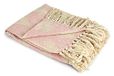 Hart - Gerecycled katoenen plaid met hartontwerp in Blush Pink - 228x254cm