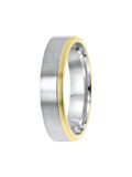 Lucardi Heren Vriendschapsring Salamanca - Ring - Echt Zilver - Zilver en Goudkleurig