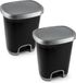 Plasticforte Pédale - 2x - Noir/Argent - 27 litres