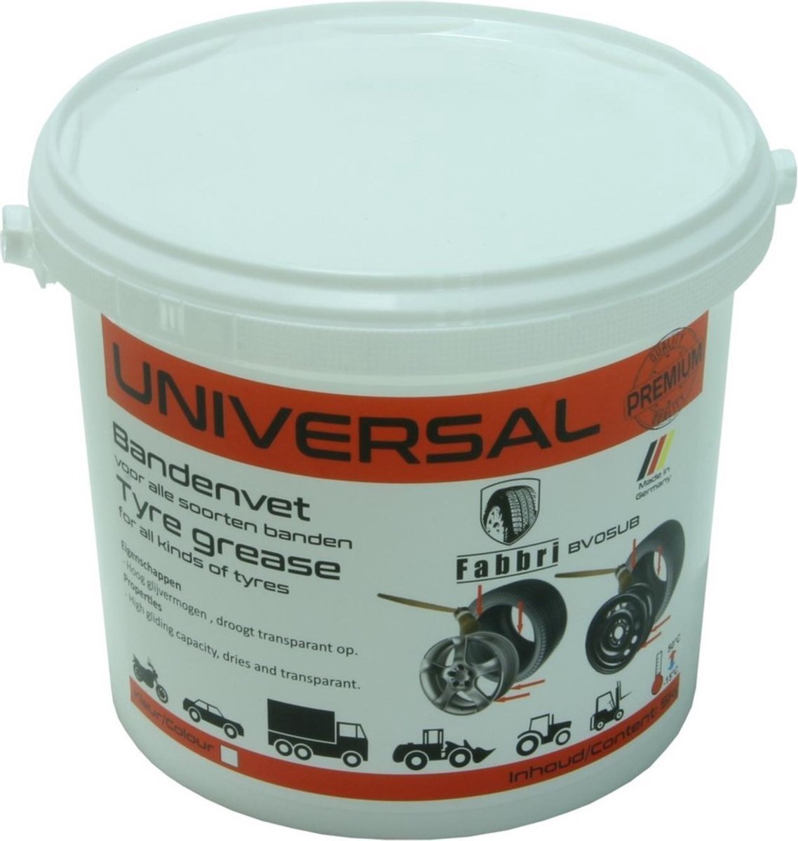 Top Gear Bandenvet Universeel Wit - 5 Kilo