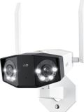Reolink 4K Beveiligingscamera draadloos buiten, WiFi, 180° panoramisch zicht, Detectie van personen/voertuigen/dieren