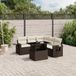 Maison Exclusive - Ensemble de meubles de jardin 6 pièces avec canapé et coussins, marron, en polyrotin