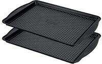 PRESTIGE - Aerolift - Grote Oven Tray Set - Non stick - Kussen Base - Koelkast Vriezer en Vaatwasmachinebestendig - Koolstofstaal - 2x 37x28x2cm/11x15"