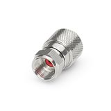 Sonero F-stekker voor satellietkabel, antennekabel, coaxkabel met diameter 7,0-7,5 mm, eenvoudige zelfmontage, chroom, set van 4