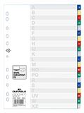 Durable 675527 Tabbladen met bedrukking A-Z, universele perforatie, 20 stuks, kleurverloop