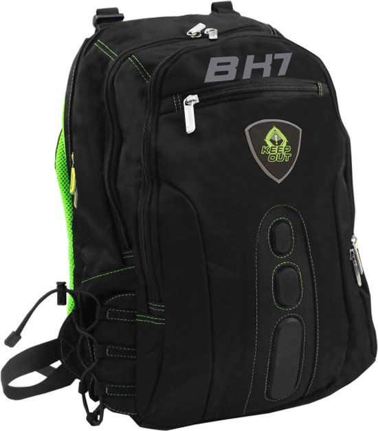 KeepOut BK7G Gaming Rugzak 15.6 inch - Zwart/Groen