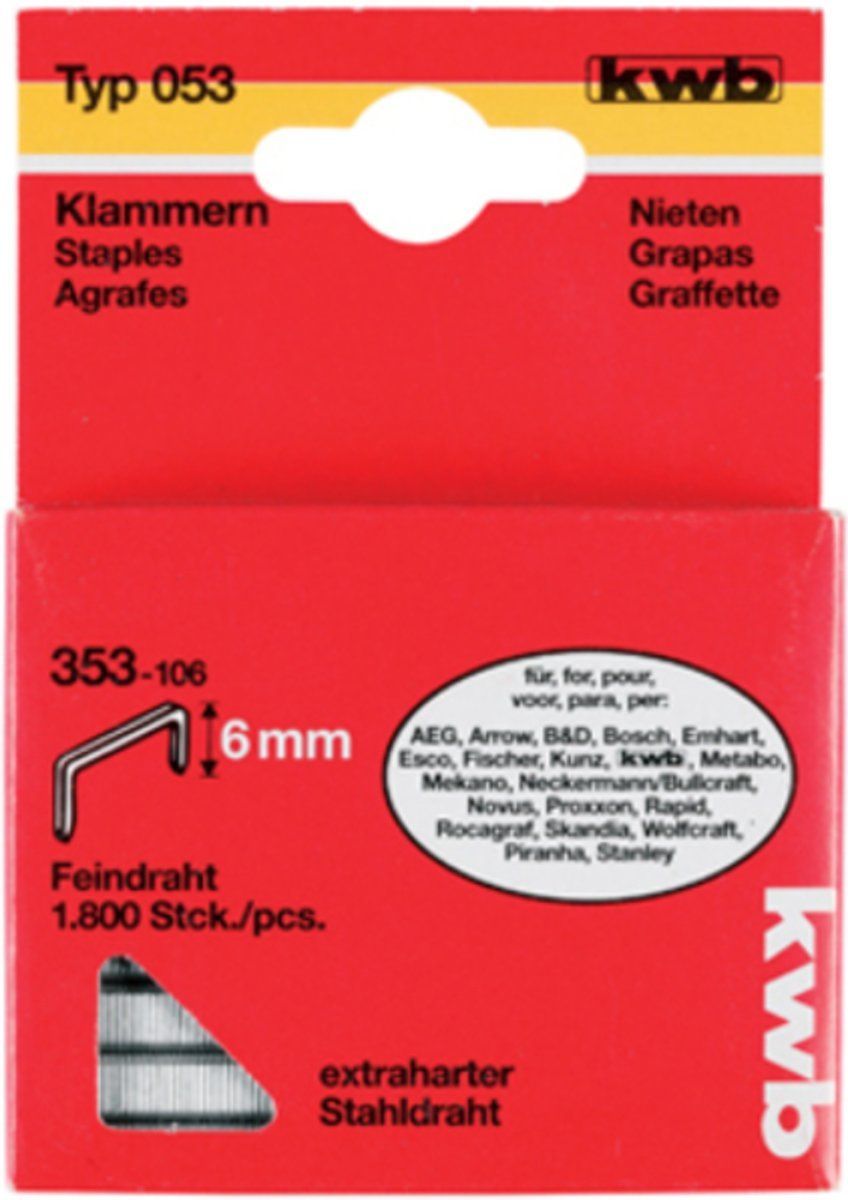 kwb niet 53c staal 8 mm