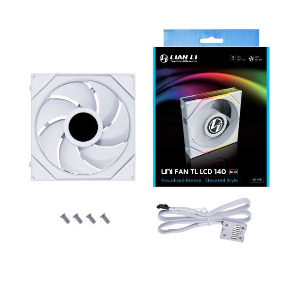 Lian Li UNI FAN TL LCD 140mm White Case Fan