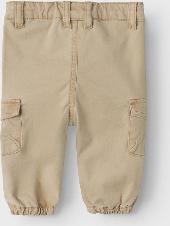 Name It Broek Cargo Ben Incense 68 - Baby - Wit - Effen - Katoen - Maat 68 - Herfst/Winter 2024