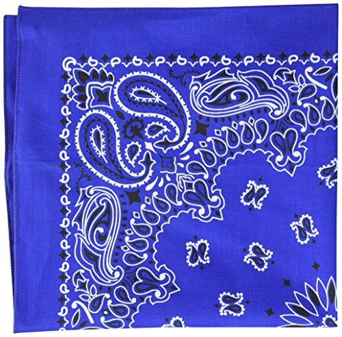 Carolina Have Hank Paisley Bandannas - 22 inch x 22 inch - Royal