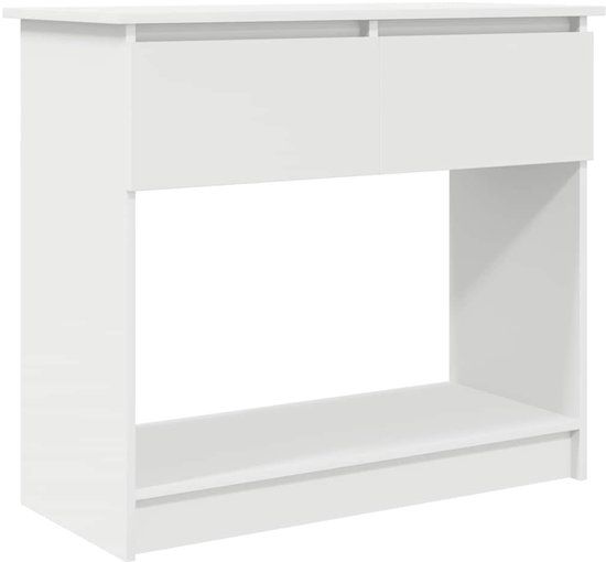 vidaXL Wandtafel met lades 85,5x38,5x74,5 cm wit