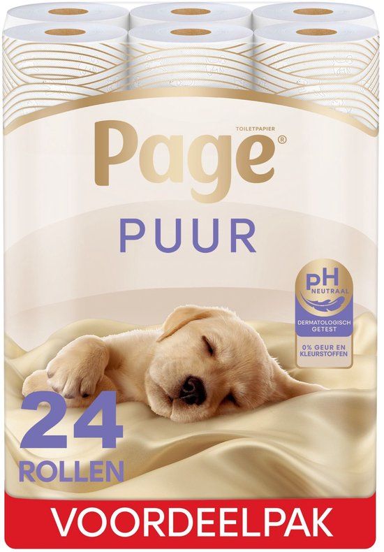 Page® toiletpapier - Puur wc papier - 24 rollen - 3-laags - 150-200 vellen - Maxi - Wit