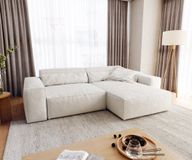 DELIFE Hoekbank Sirpio XL 270x170 cm bouclee crème-wit recamiere variabele