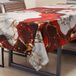 PETTI Artigiani Italiani - Vlekafstotend tafelkleed, rechthoekig, voor keuken, elegant, marmereffect, rood, voor 6 plaatsen (140 x 180 cm), 100% Made in Italy