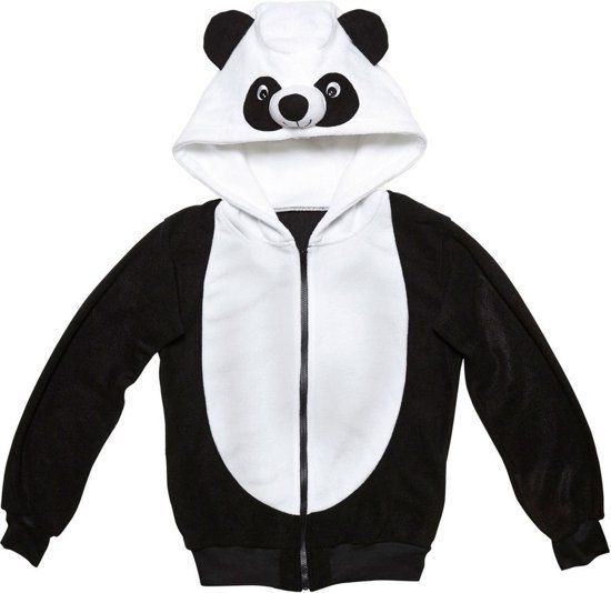 Widmann Panda Kostuum Cute Hoodie Panda Kostuum Small / Medium Carnaval kostuum Verkleedkleding