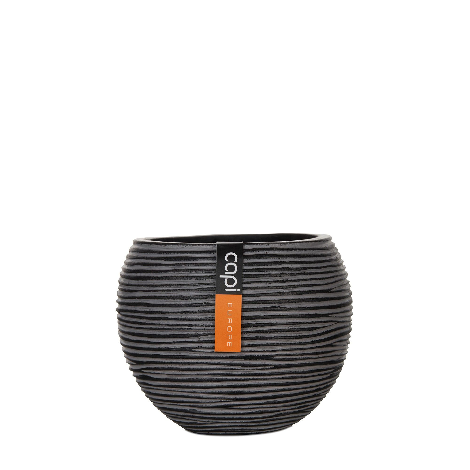 Capi Europe Vaas bol Rib 23x19 Zwart