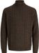 JACK & JONES JPRBLUCALLUM CABLE KNIT HALF ZIP Trui Donkerbruin XL