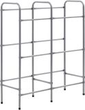 vidaXL Opbergrek voor 6 kratten 96x33x116 cm steel zilverkleurig