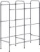 vidaXL Opbergrek voor 6 kratten 96x33x116 cm steel zilverkleurig