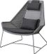 Cane-Line Set kussens voor Breeze highback fauteuil - Natté noir