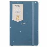 Busy B Zakdagboek januari tot december 2022 - Teal Faux Leather Week om planner te bekijken met notities en zakgrijs