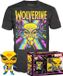 Marvel Funko The X-Men Figurine de collection & T-shirt Set - S - POP! & Tee Box Wolverine Blacklight Noir