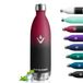 Thermosfles 1 liter dubbelwandig roestvrij staal BPA-vrij lekvrij voor school, kinderen, volwassenen, sport
