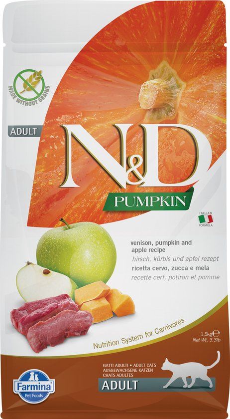 Farmina N&D Pumpkin Adult Kattenvoer - Venison - 1,5 kg