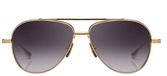 Dita Subsystem Lunettes De Soleil Unisexe Doré Pilote Gris