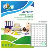 Tico LP4W-3627 ovale etiketten, 100 FF, wit